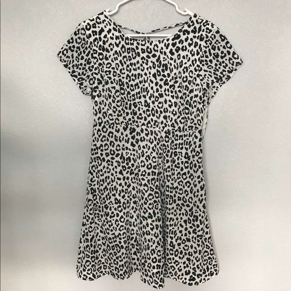 Black and white cheetah print dress